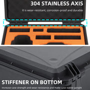 For DJI Air 3 Sunnylife Safety Carrying Case Large Capacity Water-resistant Shock-proof Hard Travel Case Multi-battery Flying Version