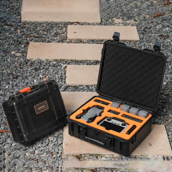 For DJI Air 3 Sunnylife Safety Carrying Case Large Capacity Water-resistant Shock-proof Hard Travel Case Multi-battery Flying Version