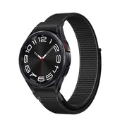 For Samsung Galaxy Watch  7 / 6 Woven Nylon Loop Watch Band(Black)