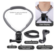 RUIGPRO Lazy Neck Bracket POV View Mount With J-Hook Buckle