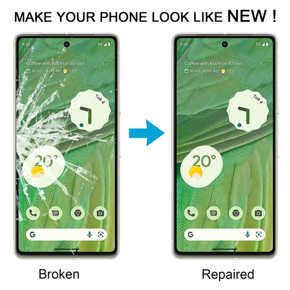 For Google Pixel 7 Front Screen Outer Glass Lens with OCA Optically Clear Adhesive