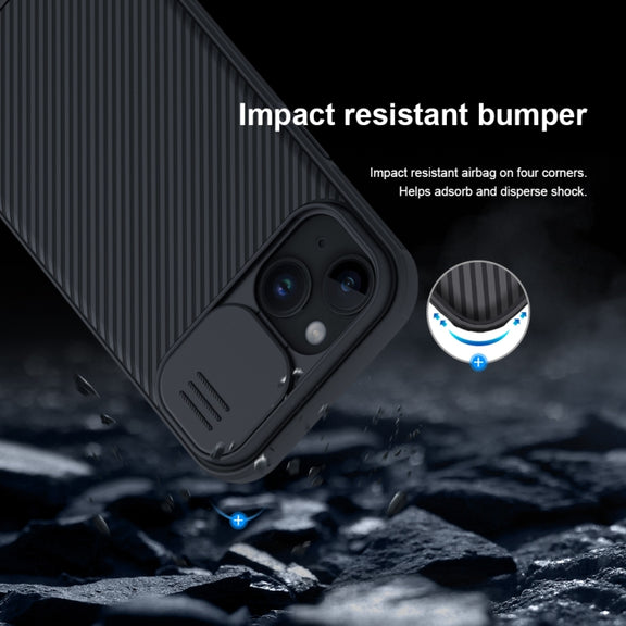 For iPhone 15 NILLKIN CamShield Pro PC Phone Case(Black)