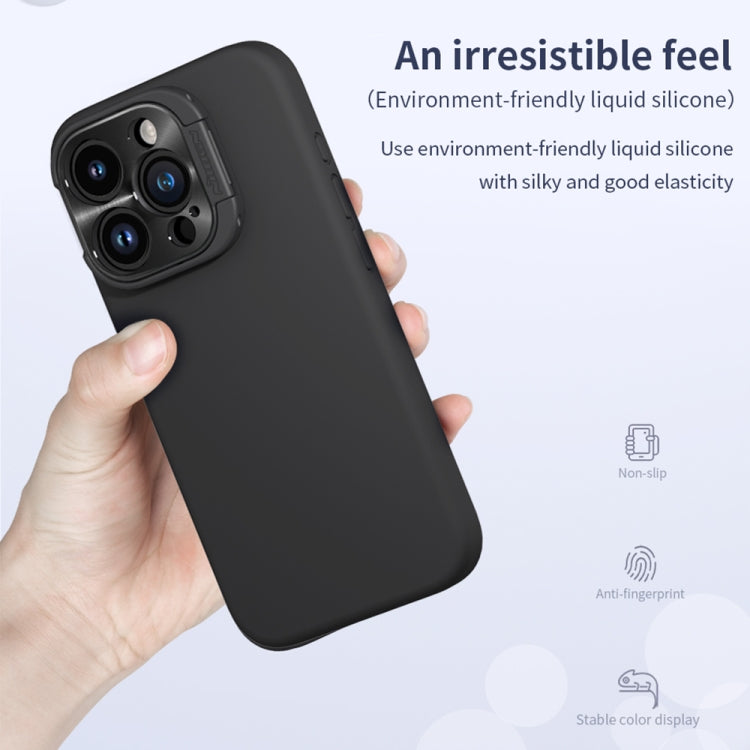 For iPhone 15 Pro NILLKIN Lens Wing Magsafe Magnetic Phone Case(Black)