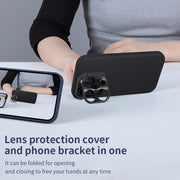 For iPhone 15 Pro NILLKIN Lens Wing Magsafe Magnetic Phone Case(Black)