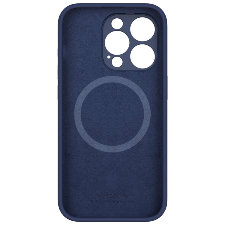 For iPhone 15 Pro NILLKIN Lens Wing Magsafe Magnetic Phone Case(Dark Blue)