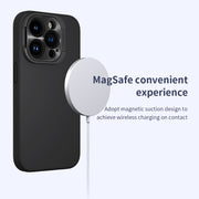 For iPhone 15 Pro NILLKIN Lens Wing Magsafe Magnetic Phone Case(Dark Blue)