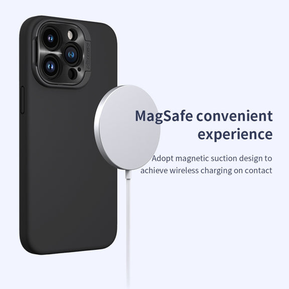 For iPhone 15 Pro Max NILLKIN Lens Wing Magsafe Magnetic Phone Case(Green)