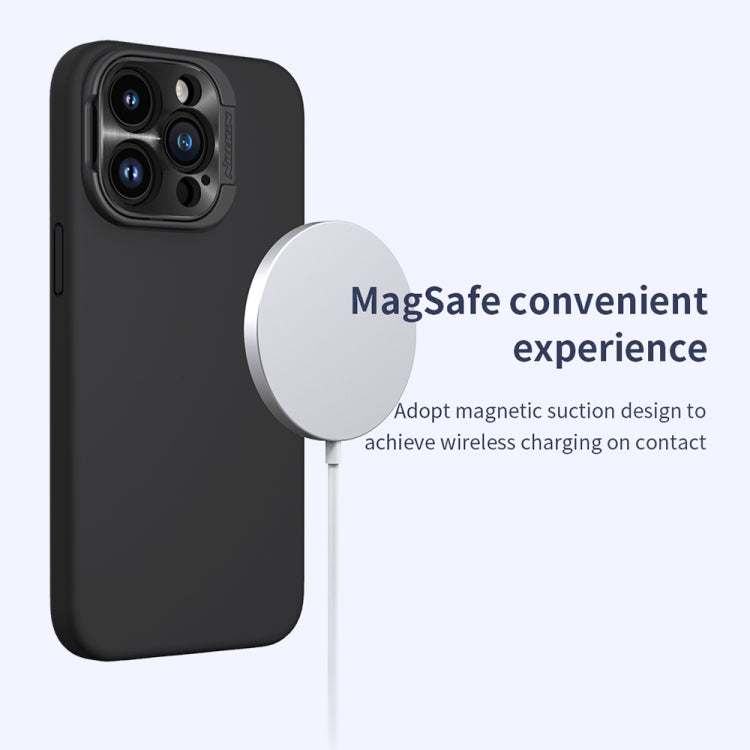 For iPhone 15 Pro Max NILLKIN Lens Wing Magsafe Magnetic Phone Case(Green)