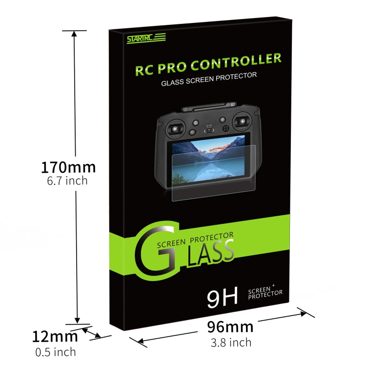 For DJI RC Pro with Screen STARTRC 2pcs 9H 2.5D Tempered Glass Film HD Film