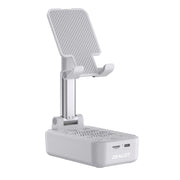 Zealot Z7 2 in 1 Foldable Phone Holder with Wireless Bluetooth Speaker(White)