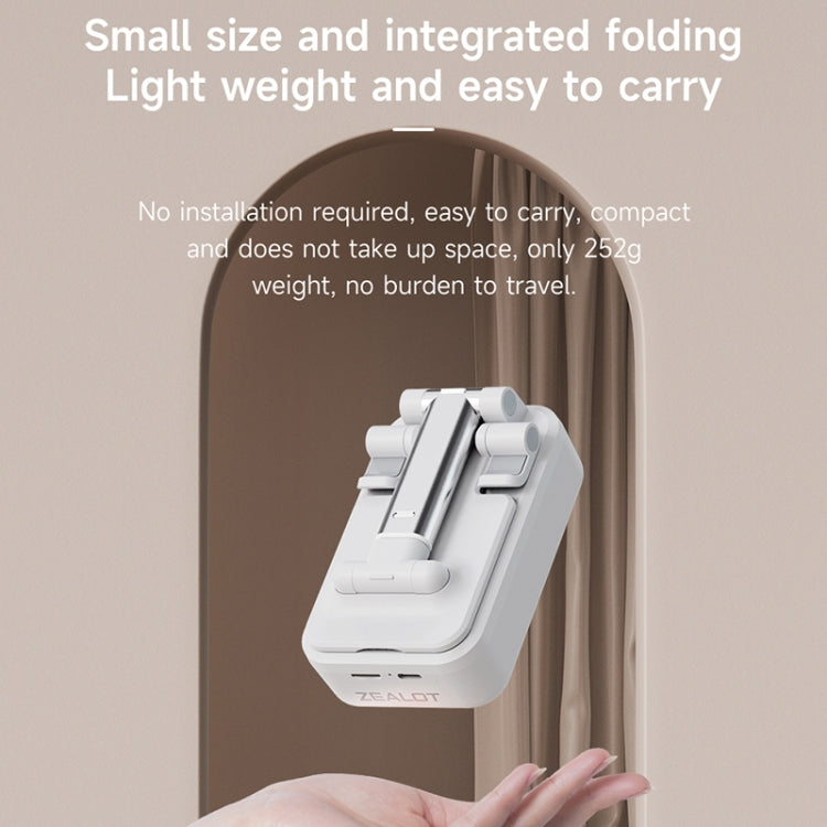 Zealot Z7 2 in 1 Foldable Phone Holder with Wireless Bluetooth Speaker(White)