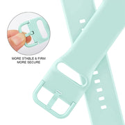 For Apple Watch 8 41mm Pin Buckle Silicone Watch Band(Mint Green)