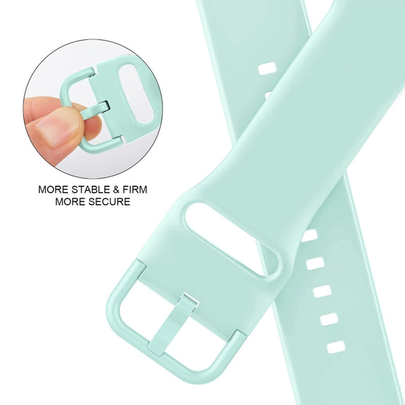 For Apple Watch 8 41mm Pin Buckle Silicone Watch Band(Mint Green)