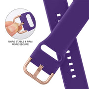 For Apple Watch 8 45mm Pin Buckle Silicone Watch Band(Purple)
