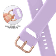 For Apple Watch 7 45mm Pin Buckle Silicone Watch Band(Lavender)