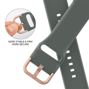 For Apple Watch 6 40mm Pin Buckle Silicone Watch Band(Olive)