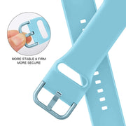 For Apple Watch 4 44mm Pin Buckle Silicone Watch Band(Light Blue)