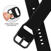 For Apple Watch 4 40mm Pin Buckle Silicone Watch Band(Black)
