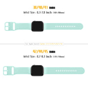 For Apple Watch 3 38mm Pin Buckle Silicone Watch Band(Mint Green)