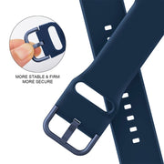 For Apple Watch 3 38mm Pin Buckle Silicone Watch Band(Abyss Blue)