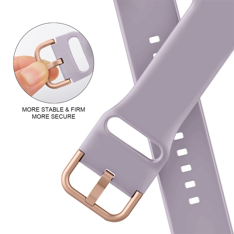 For Apple Watch 2 42mm Pin Buckle Silicone Watch Band(Baby Purple)