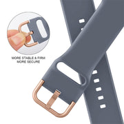 For Apple Watch 2 42mm Pin Buckle Silicone Watch Band(Blue Grey)