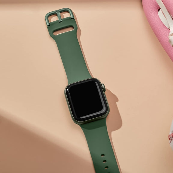 For Apple Watch 2 38mm Pin Buckle Silicone Watch Band(Clover)