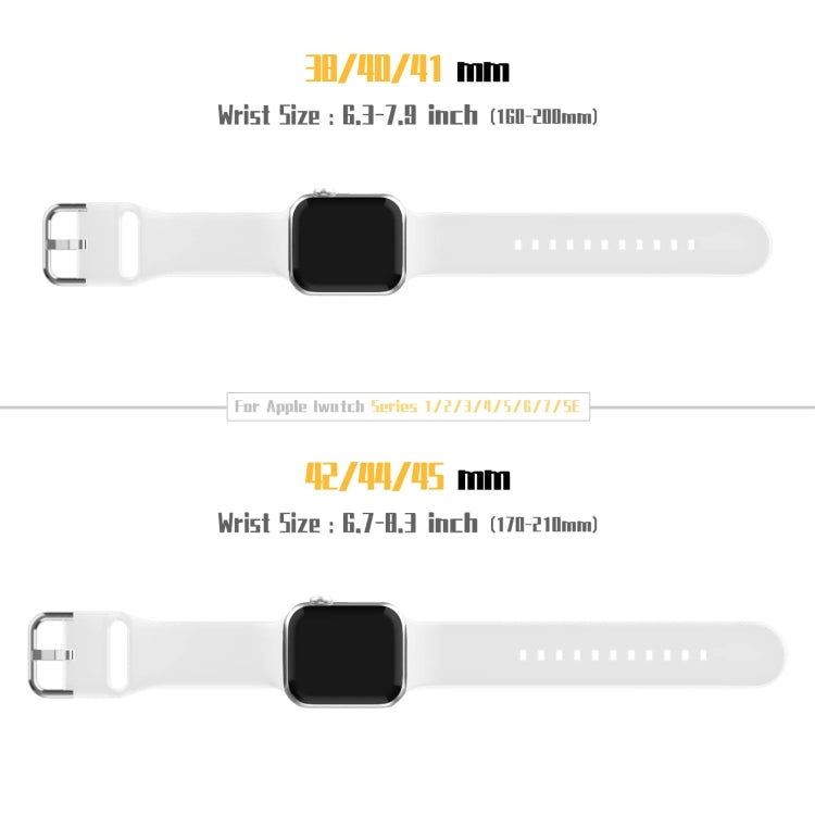 For Apple Watch 2 38mm Pin Buckle Silicone Watch Band(White)