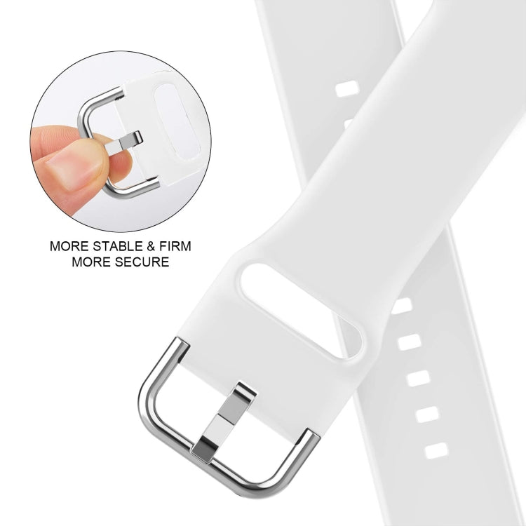 For Apple Watch 2 38mm Pin Buckle Silicone Watch Band(White)