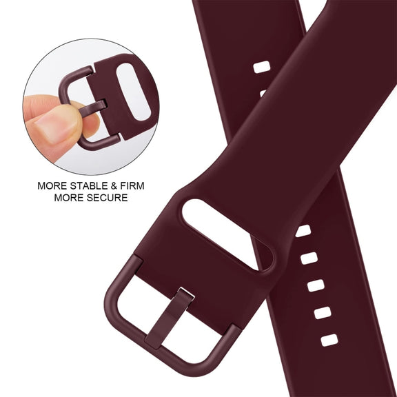 For Apple Watch 2 38mm Pin Buckle Silicone Watch Band(Wine Red)