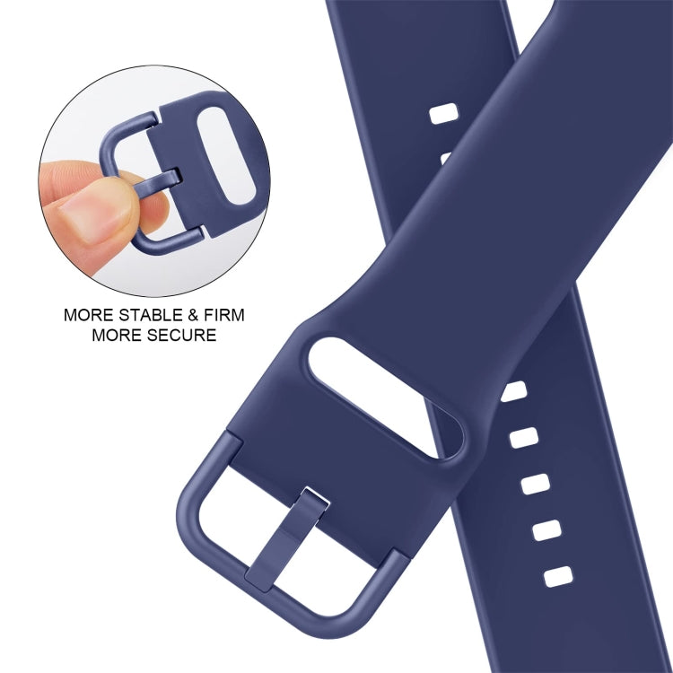 For Apple Watch 2 38mm Pin Buckle Silicone Watch Band(Violet Gray)