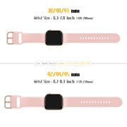 For Apple Watch 42mm Pin Buckle Silicone Watch Band(Pink)