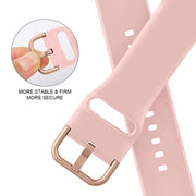For Apple Watch 42mm Pin Buckle Silicone Watch Band(Pink)