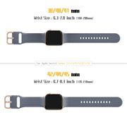 For Apple Watch 42mm Pin Buckle Silicone Watch Band(Blue Grey)