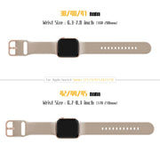 For Apple Watch 42mm Pin Buckle Silicone Watch Band(Milk Tea)
