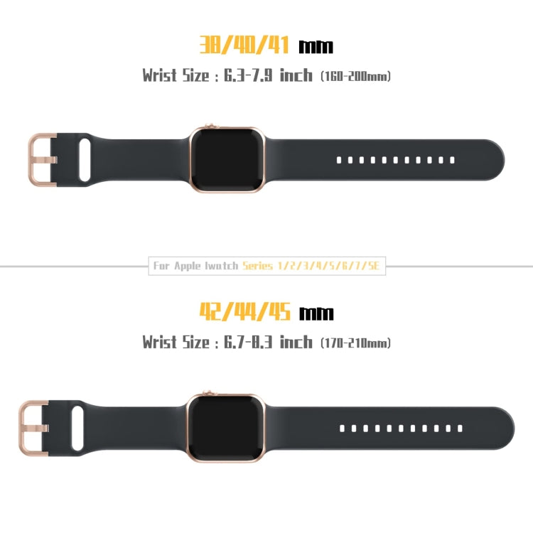 For Apple Watch 42mm Pin Buckle Silicone Watch Band(Dark Grey)