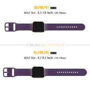 For Apple Watch 42mm Pin Buckle Silicone Watch Band(Dark Purple)
