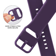 For Apple Watch 42mm Pin Buckle Silicone Watch Band(Dark Purple)