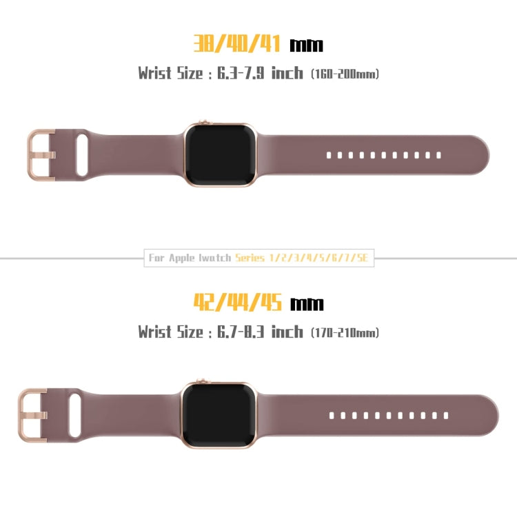 For Apple Watch 38mm Pin Buckle Silicone Watch Band(Smoked Purple)