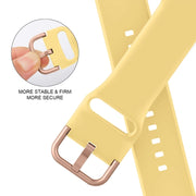For Apple Watch Series 9 41mm Pin Buckle Silicone Watch Band(Yellow)