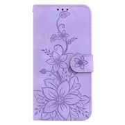 For OPPO A98 5G / F23 5G India Lily Embossed Leather Phone Case(Purple)