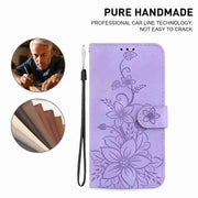 For OPPO A98 5G / F23 5G India Lily Embossed Leather Phone Case(Purple)