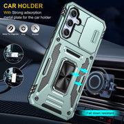 For Samsung Galaxy A54 Armor PC + TPU Camera Shield Phone Case(Alpine Green)