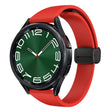 For Samsung Galaxy Watch 6 / 6 Classic Magnetic Black Buckle Slim Silicone Watch Band(Red) - Watch Bands by PMC TechLife | Online Shopping South Africa | PMC TechLife