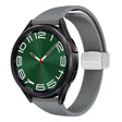 For Samsung Galaxy Watch 6 / 6 Classic Magnetic Silver Buckle Slim Silicone Watch Band(Space Grey) - Watch Bands by PMC TechLife | Online Shopping South Africa | PMC TechLife