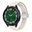 For Samsung Galaxy Watch 6 / 6 Classic Magnetic Silver Buckle Slim Silicone Watch Band(Starlight Color) - Watch Bands by PMC TechLife | Online Shopping South Africa | PMC TechLife
