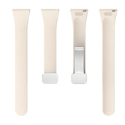 For Samsung Galaxy Watch 6 / 6 Classic Magnetic Silver Buckle Slim Silicone Watch Band(Starlight Color)