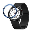 For Samsung Galaxy Watch6 Classic 43mm A Style Smart Watch Steel Ring Protective Frame(Blue) - Watch Cases by PMC TechLife | Online Shopping South Africa | PMC TechLife