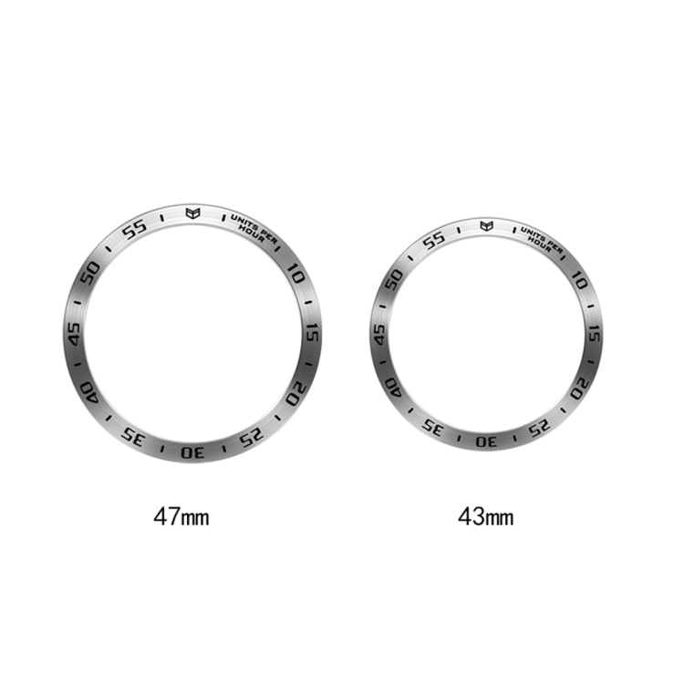 For Samsung Galaxy Watch6 Classic 47mm A Style Smart Watch Steel Ring Protective Frame(Rose Gold)