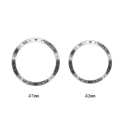 For Samsung Galaxy Watch6 Classic 47mm A Style Smart Watch Steel Ring Protective Frame(Silver)